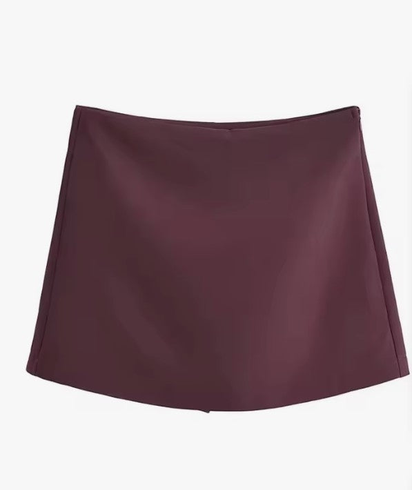 New spring woman solid skirt fashion casual side zipper mini skirt